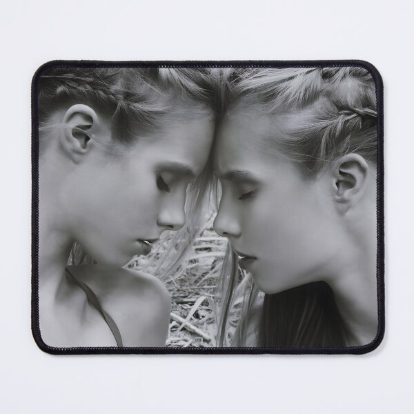 Item preview, Twin Sisters Portrait in Nature Black and White designed and sold by VirraOlla.
