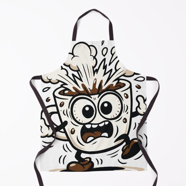 Item preview, A coffee cup overwhelmed by its own caffeine energy. The chaotic expression and movement create a humorous and relatable character. designed and sold by Dejbar.