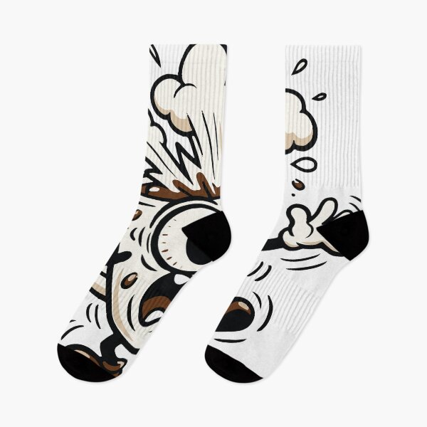 Item preview, A coffee cup overwhelmed by its own caffeine energy. The chaotic expression and movement create a humorous and relatable character. designed and sold by Dejbar.