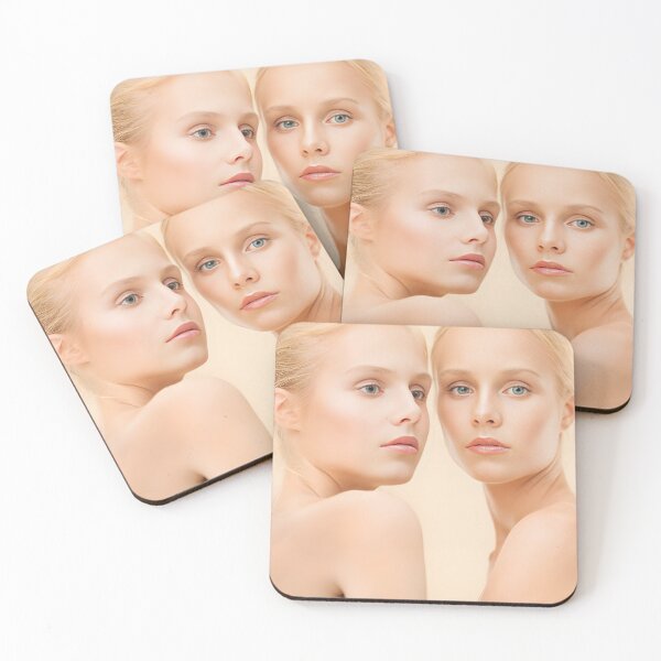 Item preview, Elegant Twins Beauty Portrait Close-Up Skin designed and sold by VirraOlla.