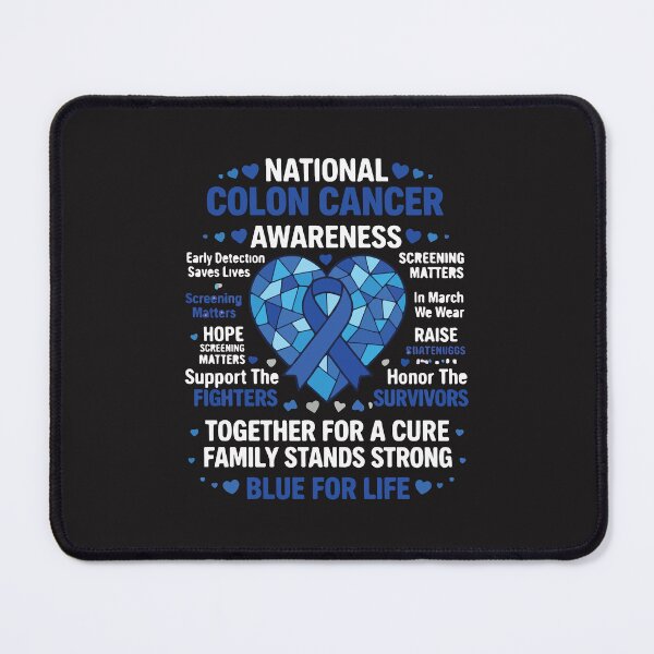Item preview, National Colon Cancer Awareness Blue Ribbon Colorectal Cancer Support March Awareness designed and sold by kiralynstration.