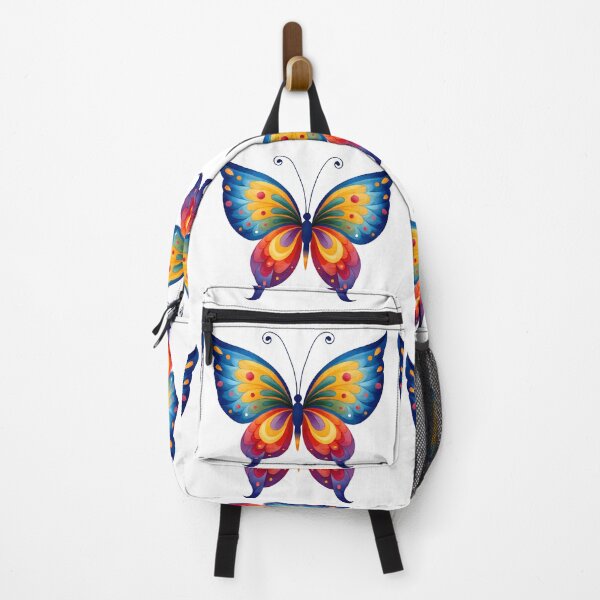 Item preview, Rainbow Watercolor Butterfly - Vibrant Fantasy Insect Art Print designed and sold by DesignArtist.ia.