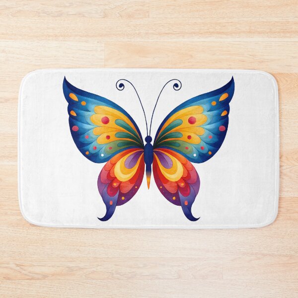 Item preview, Rainbow Watercolor Butterfly - Vibrant Fantasy Insect Art Print designed and sold by DesignArtist.ia.