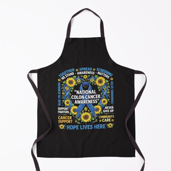Item preview, National Colon Cancer Awareness Blue Ribbon Sunflower Colorectal Cancer Support March designed and sold by kiralynstration.