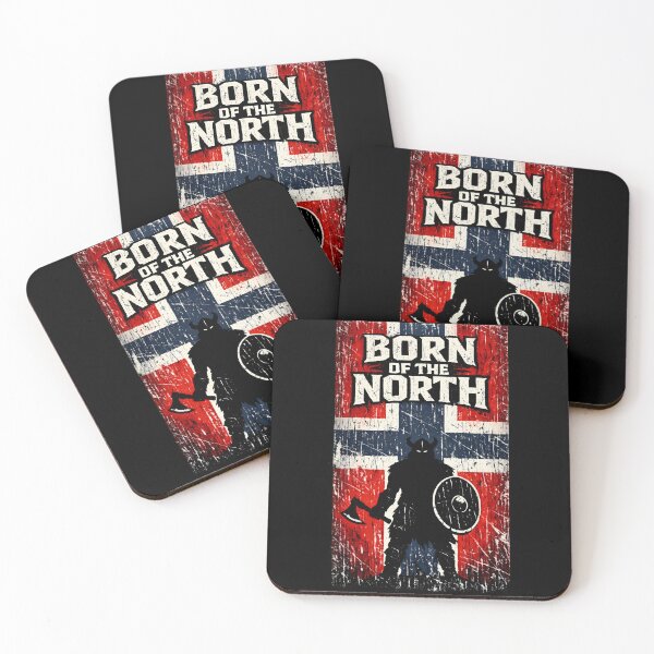 Item preview, Born of the North – Viking Warrior Norway Flag Distressed Nordic Design designed and sold by R3XFORGE.