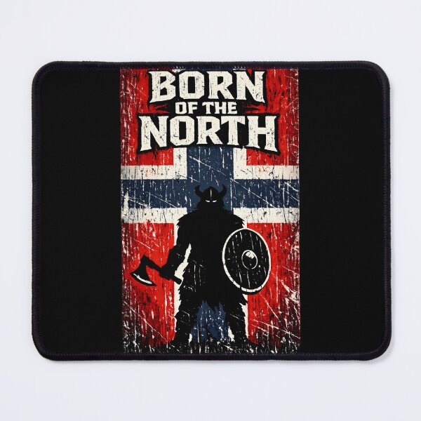 Item preview, Born of the North – Viking Warrior Norway Flag Distressed Nordic Design designed and sold by R3XFORGE.
