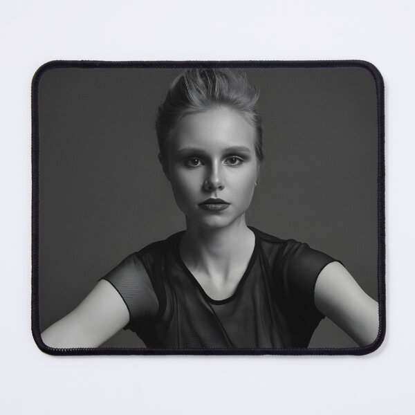 Item preview, Elegant Black and White Portrait in Sheer Fabric designed and sold by VirraOlla.