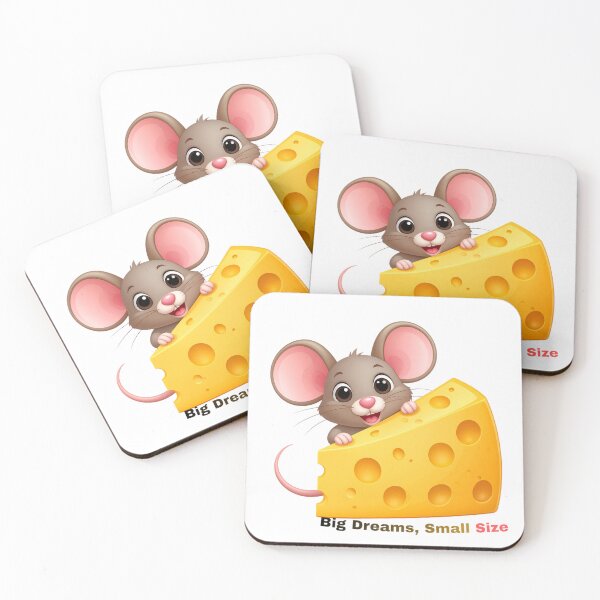 Item preview, Cute Mouse Big Dreams Small Size – Motivational Funny Animal Sticker designed and sold by SumeetCreativeArt.
