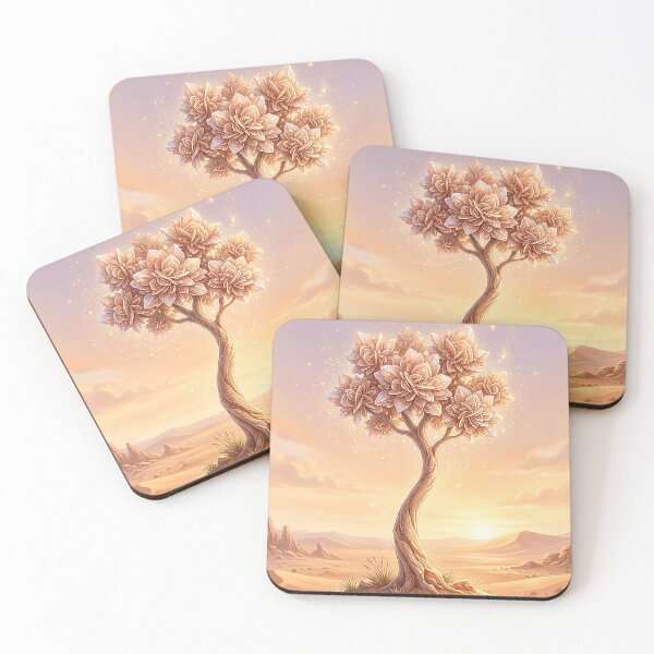 Artikelvorschau, Crystal Bloom Desert Tree – Surreal Fantasy Landscape entworfen und verkauft von Herzbaumatelier.