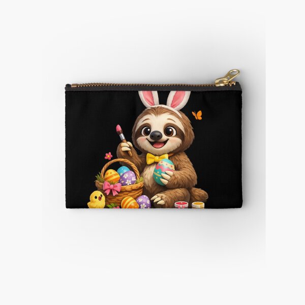 Item preview, Cute Easter Sloth Design – Adorable Cartoon Sloth with Bunny Ears and Colorful Eggs designed and sold by RolMerch.