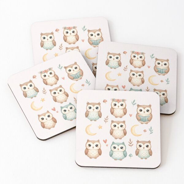 Item preview, Cute Watercolor Owl Collection designed and sold by naragon4289.