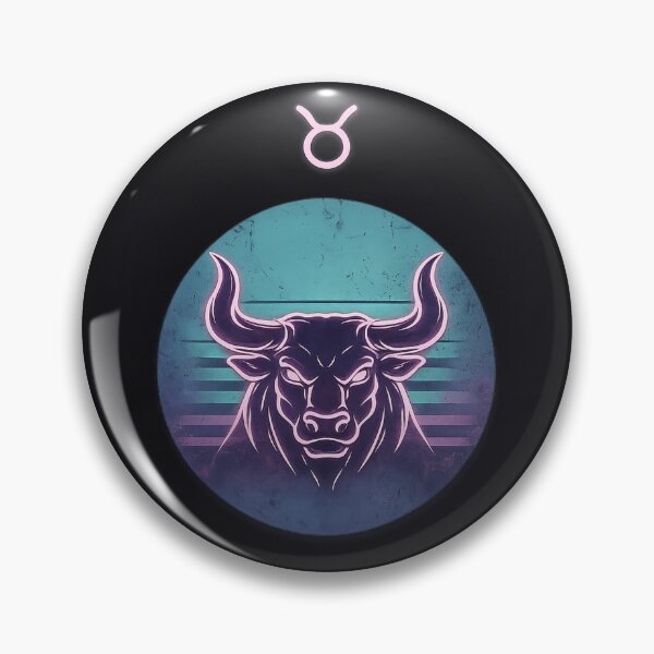 Item preview, Taurus Zodiac Sign Retro Neon Bull — Astrology Gift for Taurus Season designed and sold by DPSz.