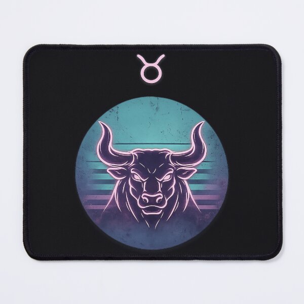 Item preview, Taurus Zodiac Sign Retro Neon Bull — Astrology Gift for Taurus Season designed and sold by DPSz.