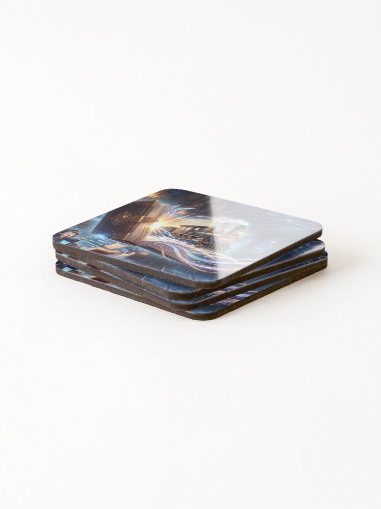 Thumbnail 4 of 5, Coasters (Set of 4), Magic Library designed and sold by RaF71PrO.