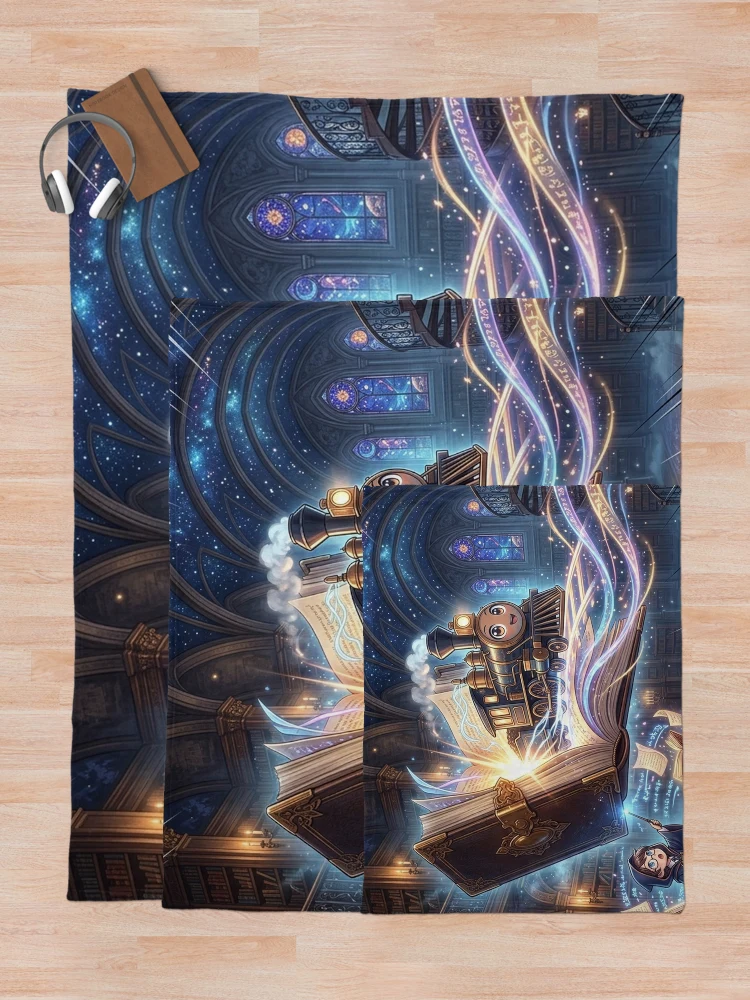 Thumbnail 5 of 6, Throw Blanket, Magic Library designed and sold by RaF71PrO.