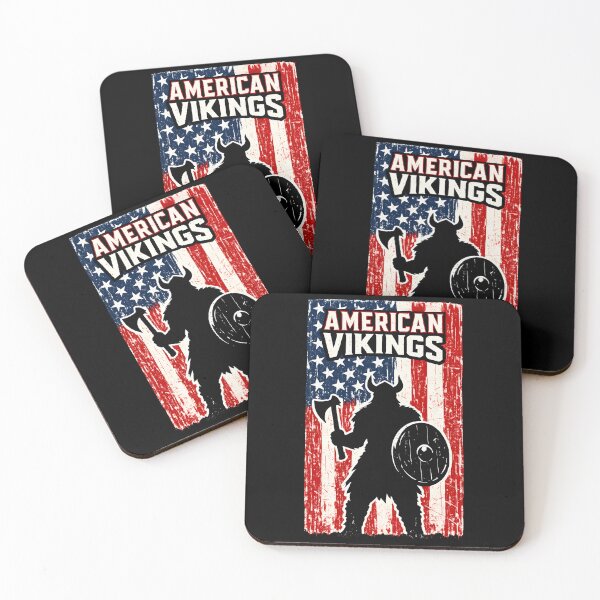 Item preview, American Vikings – Viking Warrior USA Flag Distressed Nordic Design designed and sold by R3XFORGE.