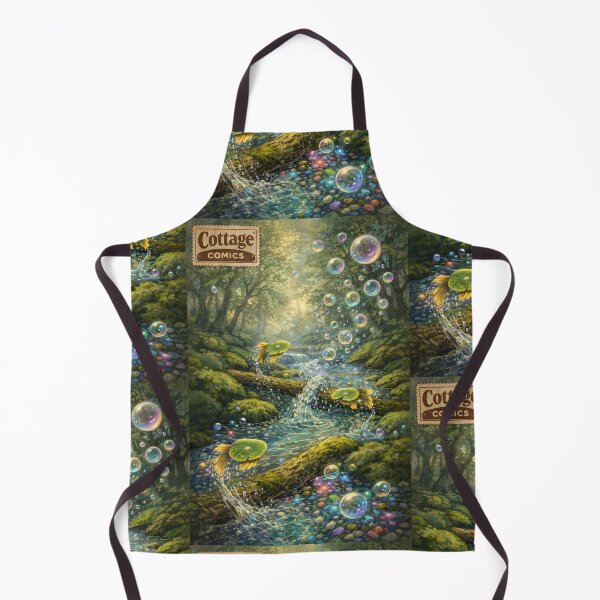 Item preview, The Bubble-Blowing Brook - Whimsical Cottagecore designed and sold by bapupa.