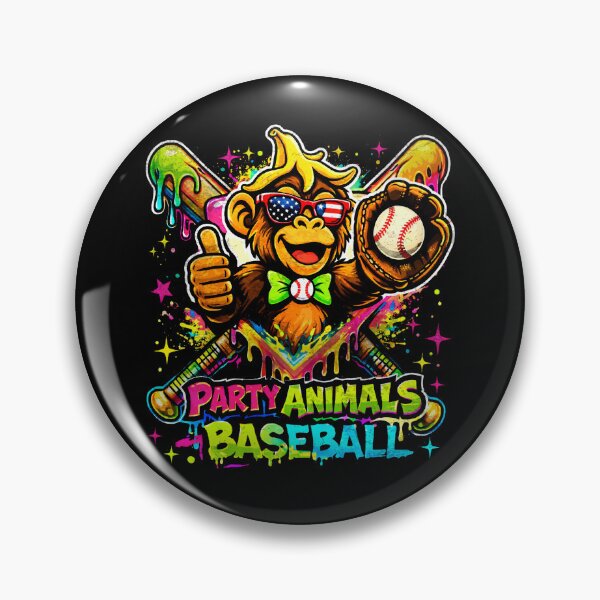 Item preview, Party Animals Baseball Funny Monkey Team Spirit Graphic Design designed and sold by Ortigzitoun.
