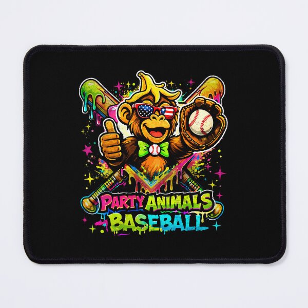 Item preview, Party Animals Baseball Funny Monkey Team Spirit Graphic Design designed and sold by Ortigzitoun.