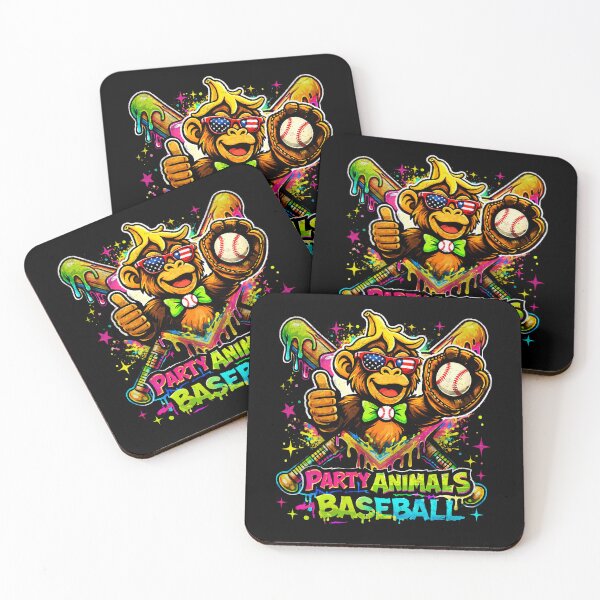Item preview, Party Animals Baseball Funny Monkey Team Spirit Graphic Design designed and sold by Ortigzitoun.