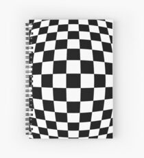 #black, #white, #chess, #checkered, #pattern, #flag, #board, #abstract, #chessboard, #checker, #square, #floor Spiral Notebook