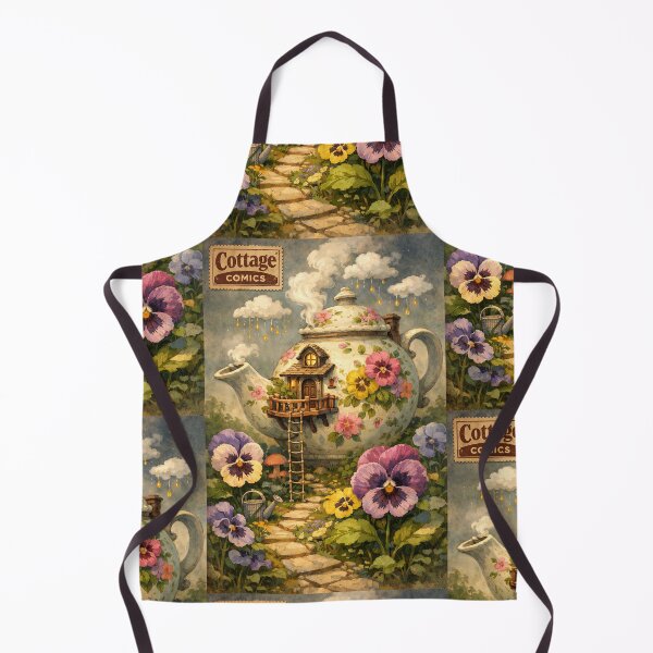 Item preview, The Teapot Tower - Whimsical Cottagecore designed and sold by bapupa.