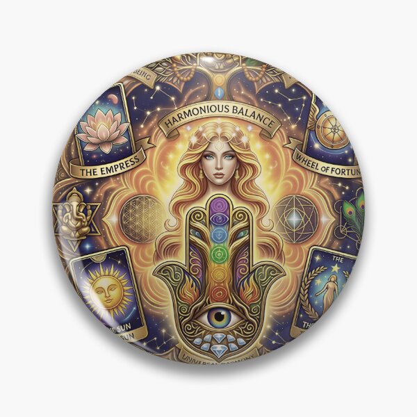 Item preview, Celestial Hamsa Chakra Divine Balance Mandala designed and sold by athenee32.