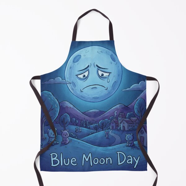 Item preview, Blue Moon Day – Sad Blue Moon Parody of Blue Monday Funny Depressed Moon Design designed and sold by WordPlayStudio.