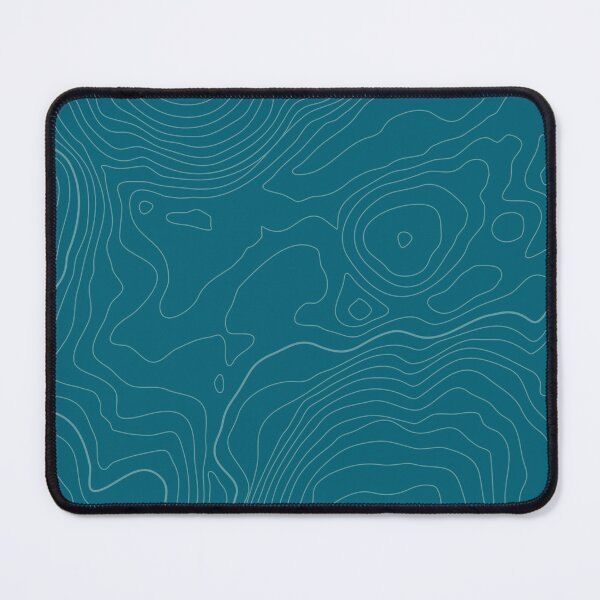 Item preview, Teal Topographic Map - Abstract Modern Contour Lines designed and sold by DraftDose.