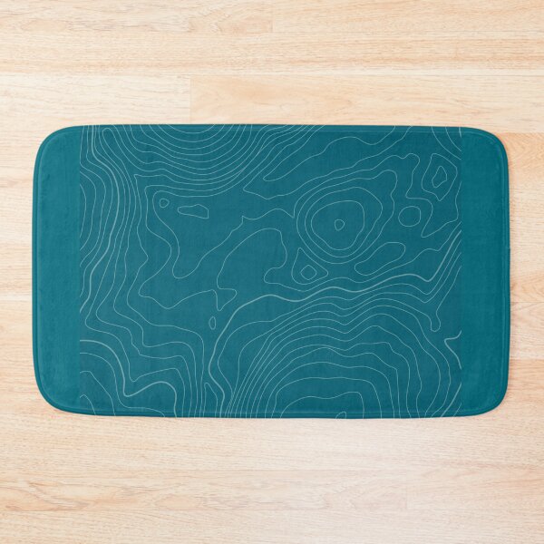 Item preview, Teal Topographic Map - Abstract Modern Contour Lines designed and sold by DraftDose.
