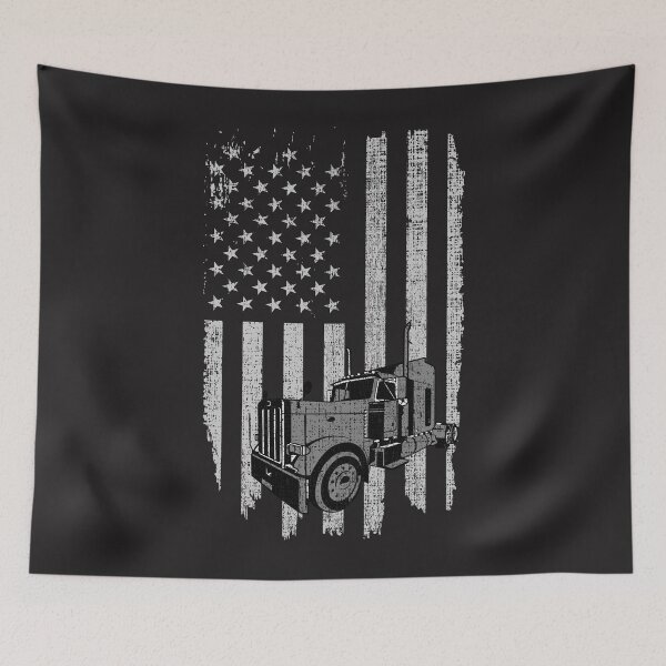 Item preview, Patriotic Truck Driver American Flag Trucker T Shirt Tee Gift designed and sold by mrsmitful.