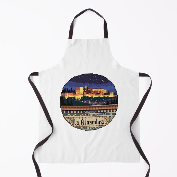 Item preview, Granada Spain Pixel Art: Moonlit Alhambra designed and sold by CircinusStore.