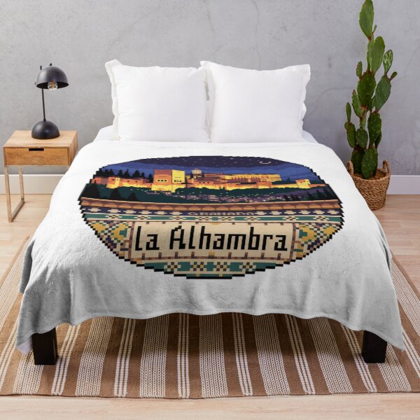 Item preview, Granada Spain Pixel Art: Moonlit Alhambra designed and sold by CircinusStore.