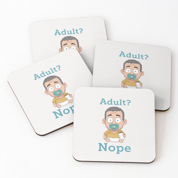 Item preview, Adult Baby Nope Funny Man Child Pacifier designed and sold by PixelQ.