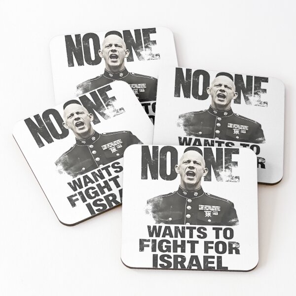 Item preview, No One Wants To Fight For Israel Marine Military Political Statement Design designed and sold by PhocoNibict.