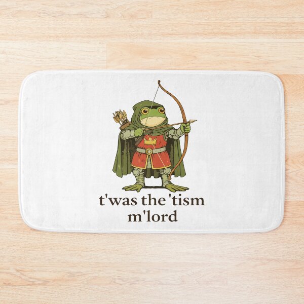 Item preview, Twas The Tism Mlord Funny Medieval Frog Archer Meme Fantasy Frog designed and sold by kiralynstration.