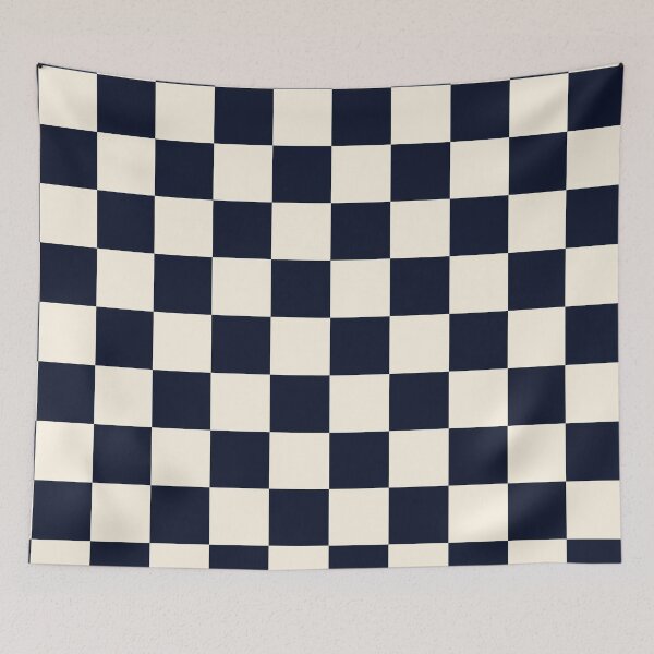 Item preview, Blue Boho Chic  Retro colorful checkered pattern  designed and sold by Creations by lyne.