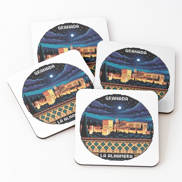 Item preview, Granada Spain Pixel Art: Alhambra Under the Stars designed and sold by CircinusStore.