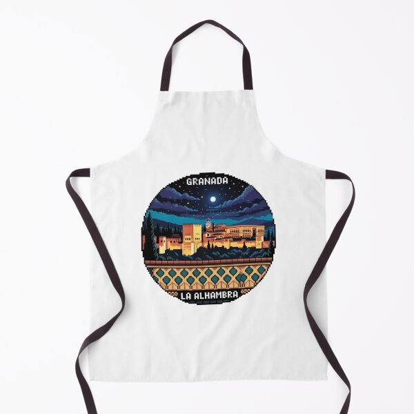 Item preview, Granada Spain Pixel Art: Alhambra Under the Stars designed and sold by CircinusStore.