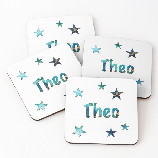 Item preview, Watercolor Name Theo with Stars designed and sold by katifinell.