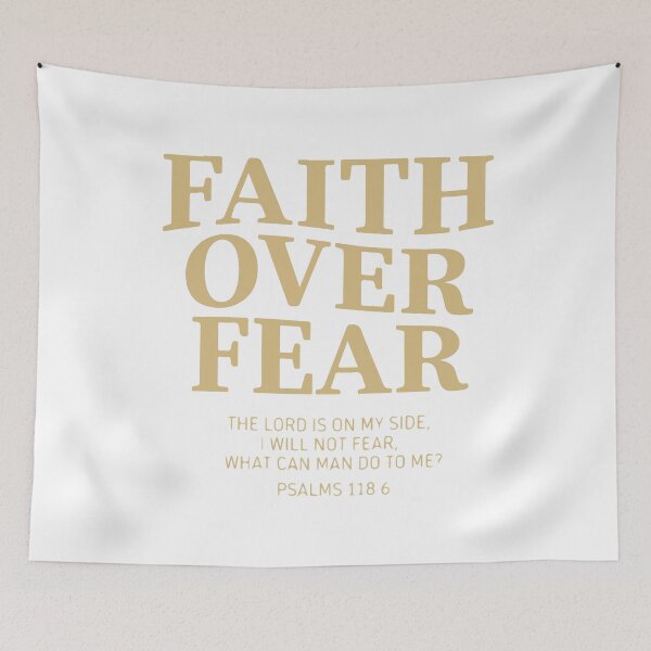 Item preview, Faith Over Fear Psalm 118:6 Christian Bible Verse Inspirational designed and sold by kiralynstration.