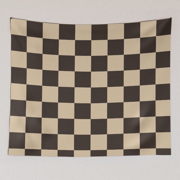 Item preview, Brown aesthetic Boho Chic  Retro colorful checkered pattern  designed and sold by Creations by lyne.