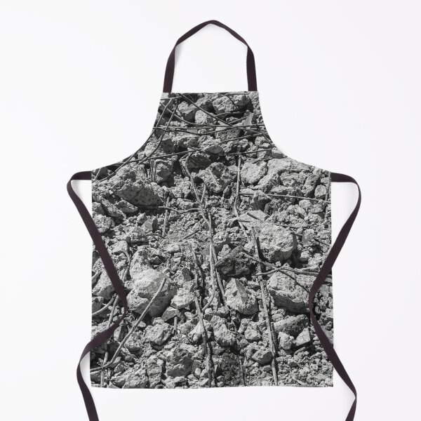 Item preview, Black and White Texture of Rubble and Steel Rebar designed and sold by LRPhotoart.