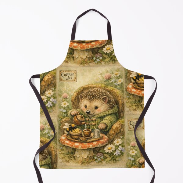 Item preview, The Hedgehog’s Tea Service - Cottagecore Animals designed and sold by bapupa.