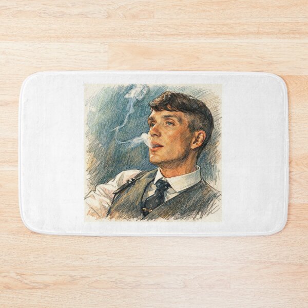 Item preview, Thomas Shelby Fan Art – Smoking Pencil Sketch (Peaky Blinders Inspired) designed and sold by FoundryHouse.