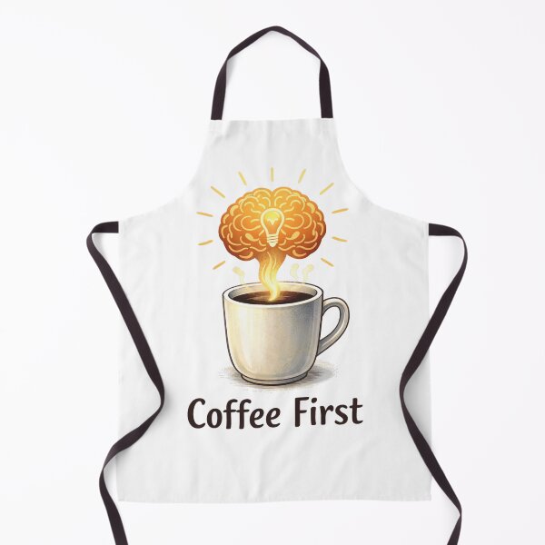 Item preview, Coffee First Brain Power – Funny Caffeine Energy Illustration designed and sold by the-dovlat.