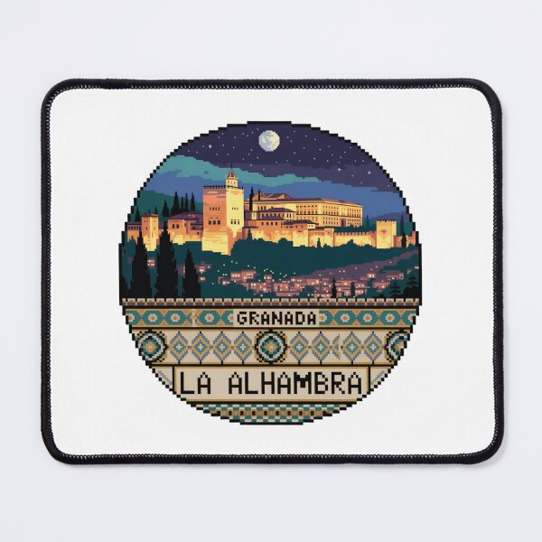 Item preview, Alhambra Granada Pixel Art: Moonlit Night Scene designed and sold by CircinusStore.
