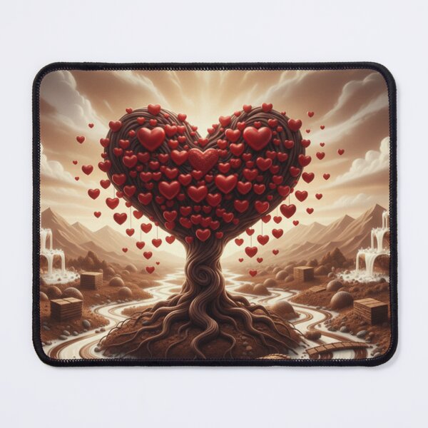 Item preview, Chocolate Heart Tree – Surreal Candy Landscape Art designed and sold by Herzbaumatelier.