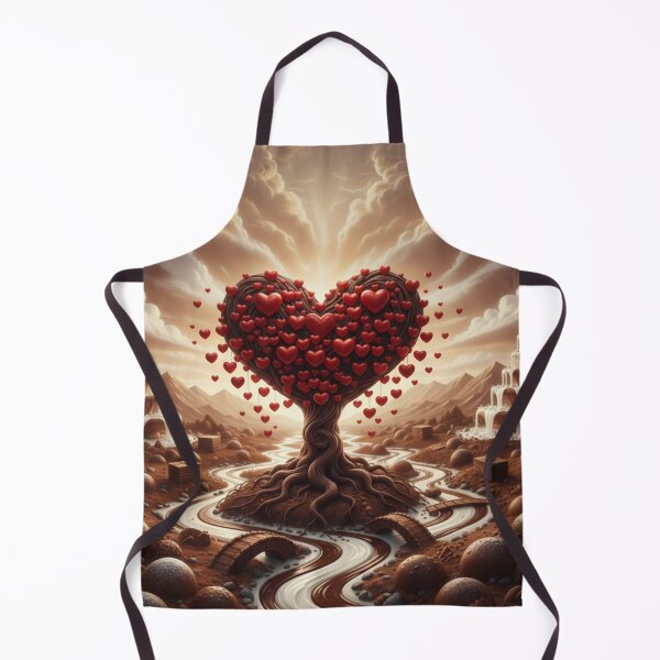 Item preview, Chocolate Heart Tree – Surreal Candy Landscape Art designed and sold by Herzbaumatelier.