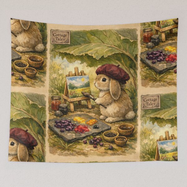 Item preview, The Rabbit’s Artist Studio - Cottagecore Animals designed and sold by bapupa.